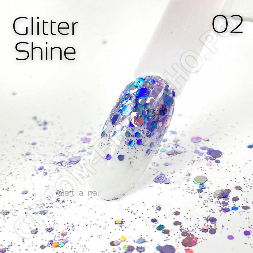 Глиттер для ногтей Shine Art-A 02 1гр