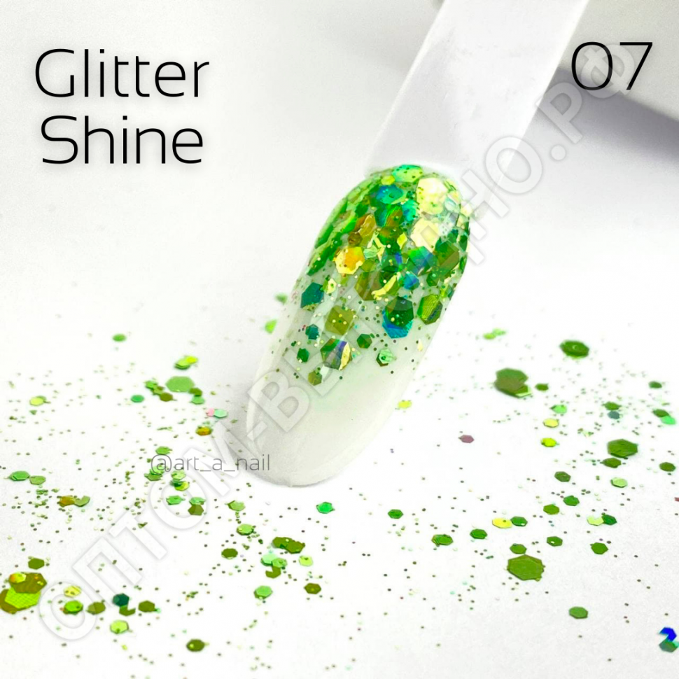 Глиттер для ногтей Shine Art-A 07 1гр