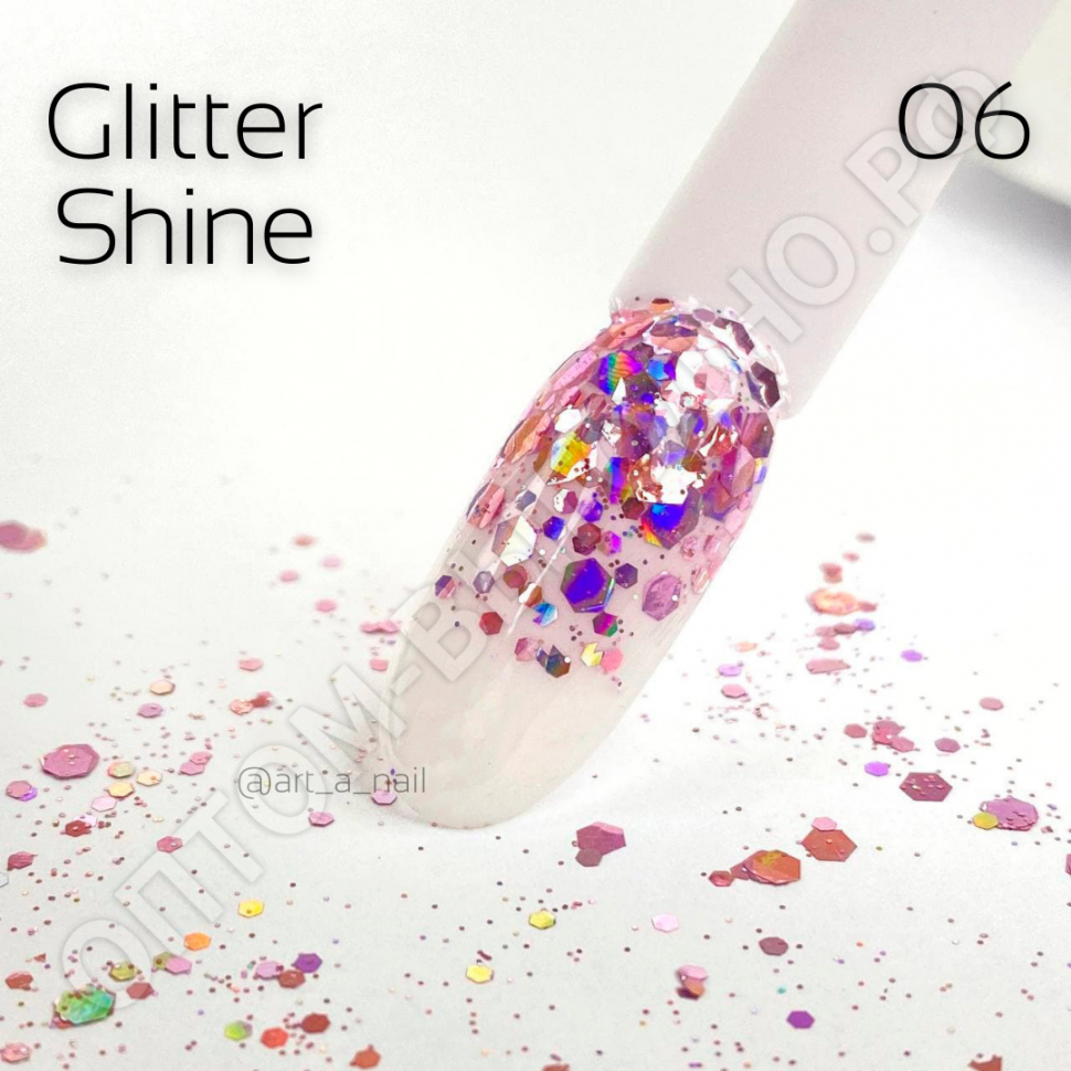 Глиттер для ногтей Shine Art-A 06 1гр