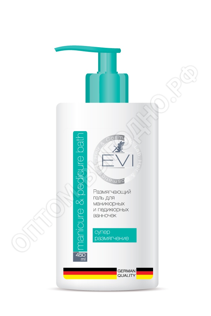 EVI Professional Размягчающий гель для маникюрных и педикюрных ванночек 450 мл.