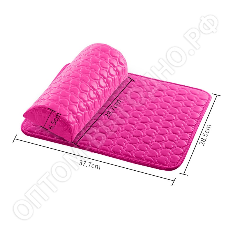 Подлокотник+коврик для маникюра розовый