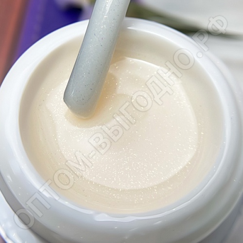 PN, Pudding Gel конструирующий цветной гель с микроблеском, Milk, 15гр.