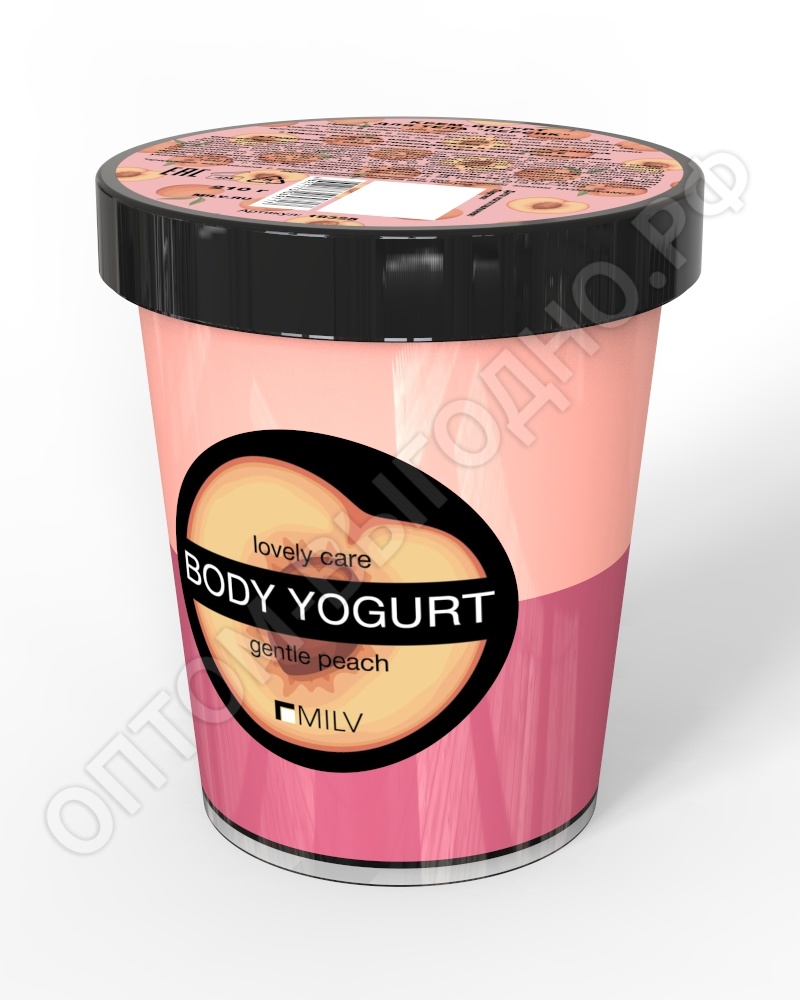 Крем-йогурт для тела "Персик". 210 грамм. MILV