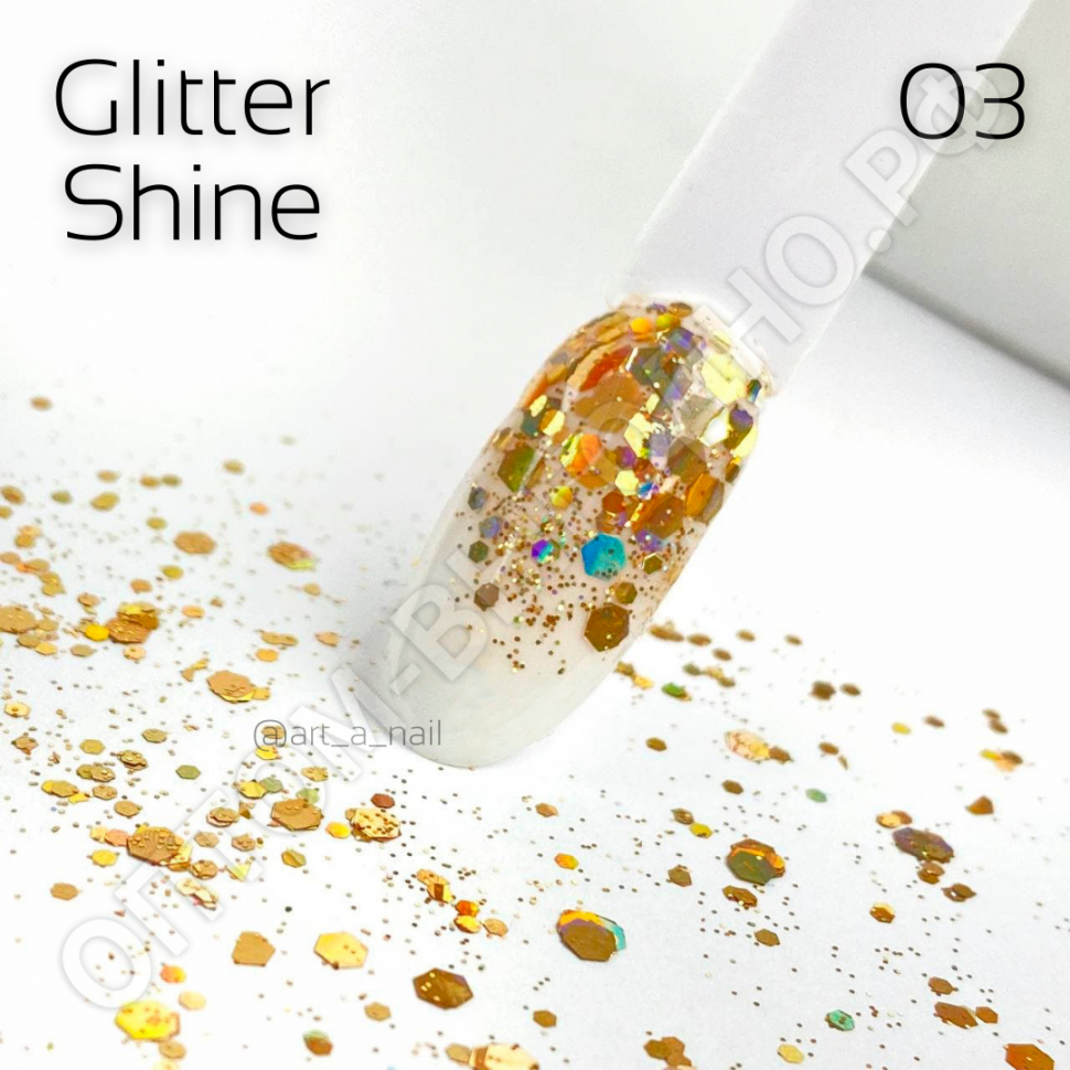 Глиттер для ногтей Shine Art-A 03 1гр