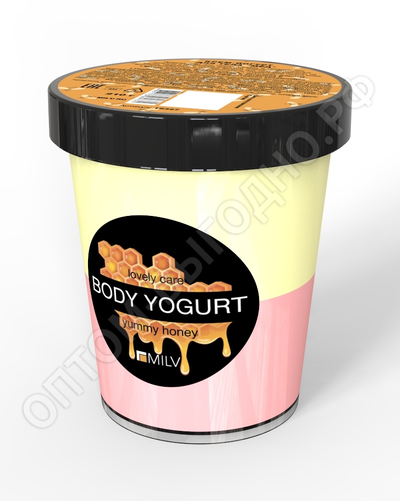 Крем-йогурт для тела "Мёд". 210 грамм. MILV