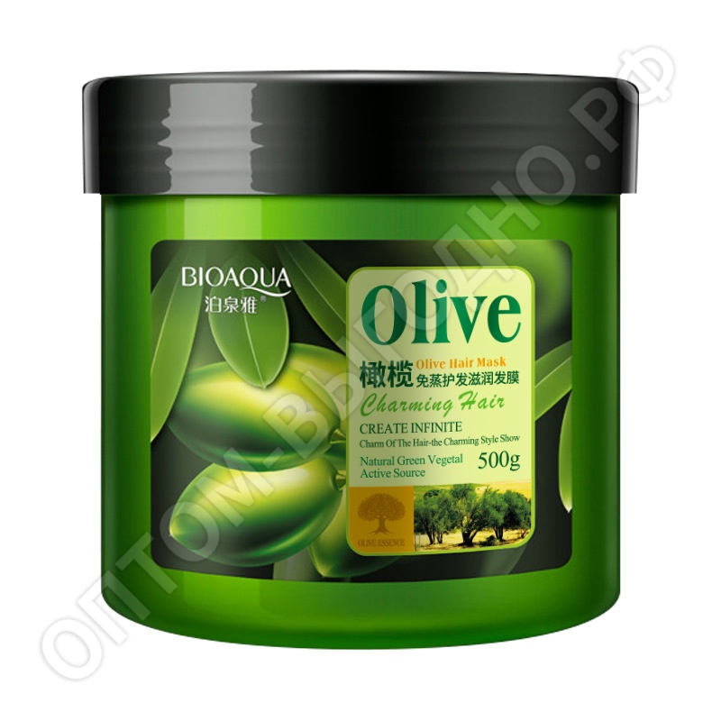 Питательная маска для роста волос с маслом оливы Bioaqua
