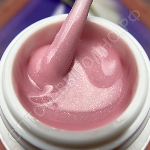 PN, Pudding Gel конструирующий цветной гель с микроблеском, Pink, 15гр.