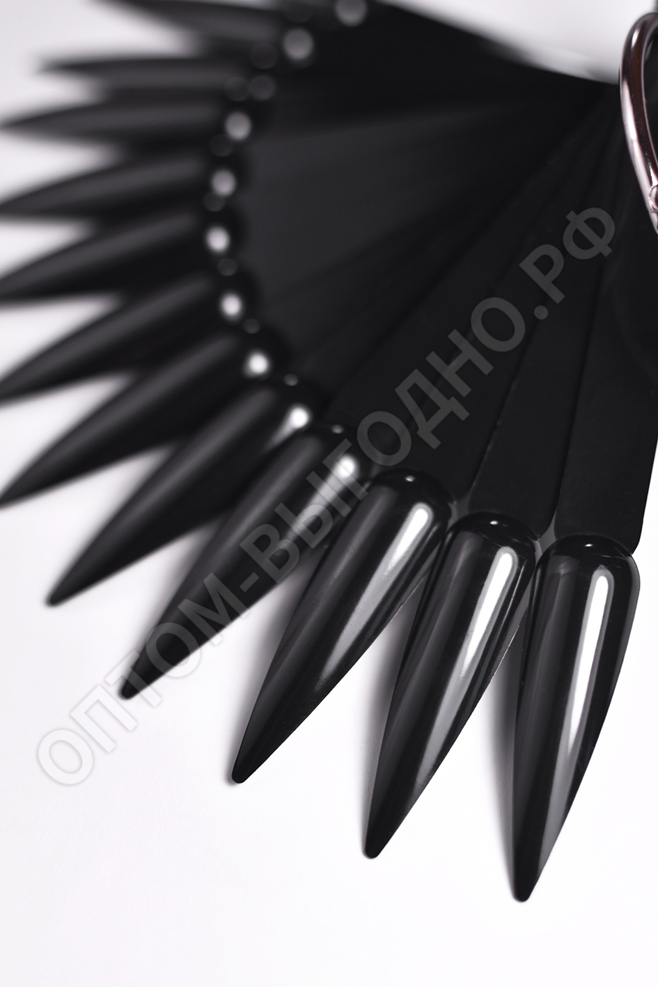 Палитра веерная для ногтей "Пика" (чёрная) на 50 оттенков